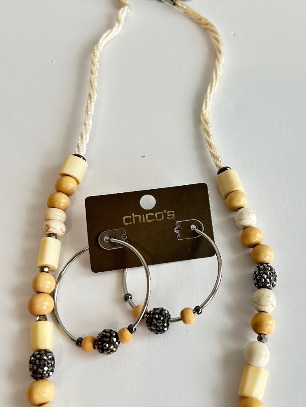 Chico's Statement Necklace & Earring Set + Bonus Necklace (NWT/NWOT) - Picture 5 of 10